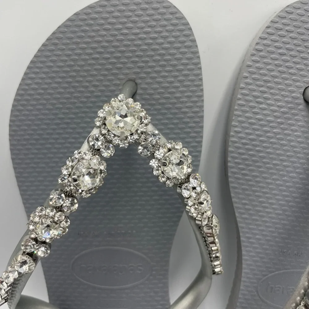 SLLX0063 | W's 6 | Swarovski x Havaianas Timeless Romance flip flops sandals